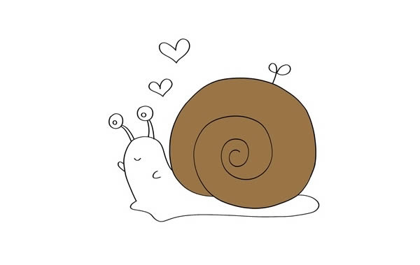 蜗牛怎么画简单又好看