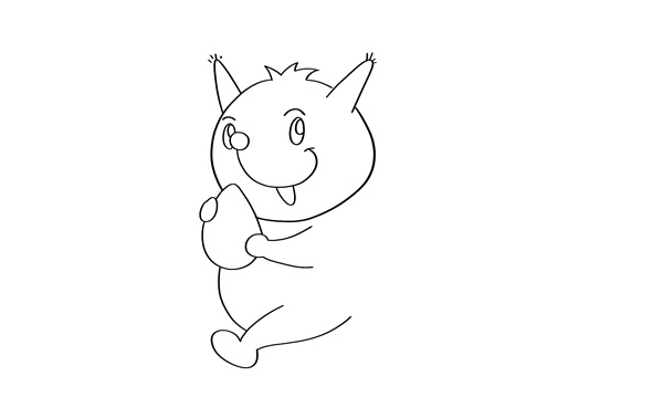 小松鼠怎么画简单又可爱 卡通松鼠简笔画图片