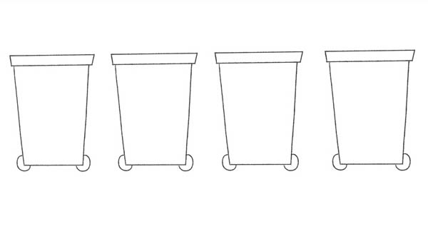 分类垃圾桶简笔画图片