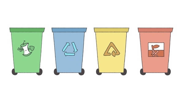 分类垃圾桶怎么画