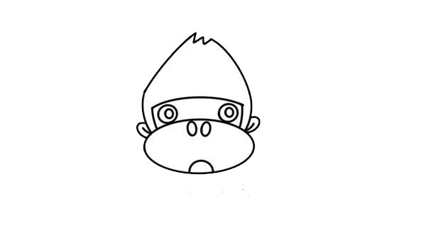 卡通大猩猩简笔画图片 大猩猩怎么画简单又可爱