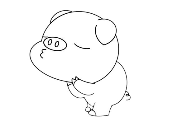 卡通小猪怎么画简笔画简单又漂亮
