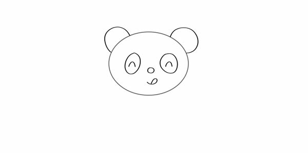 大熊猫怎么画简笔画简单又可爱
