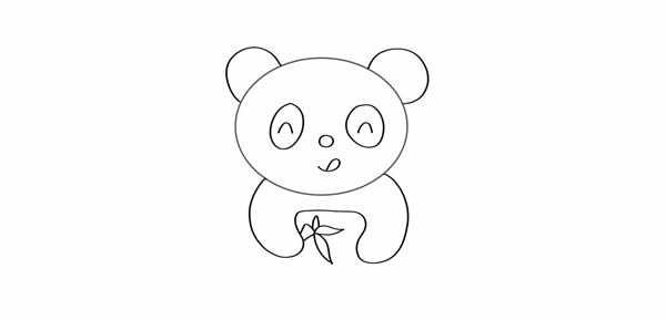 大熊猫怎么画简笔画简单又可爱