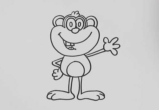 卡通猴子怎么画简笔画简单又可爱
