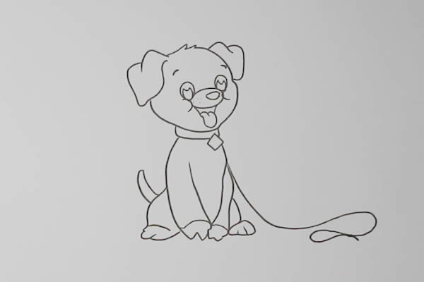开心的小狗简笔画怎么画简笔画简单又可爱
