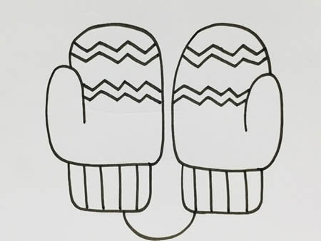 冬季手套怎么画简笔画简单又漂亮