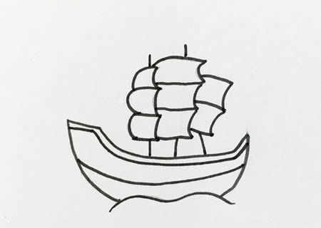 帆船怎么画简笔画漂亮又简单