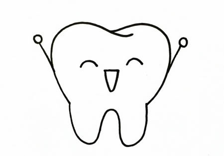卡通牙齿怎么画简单又漂亮-卡通牙齿简笔画