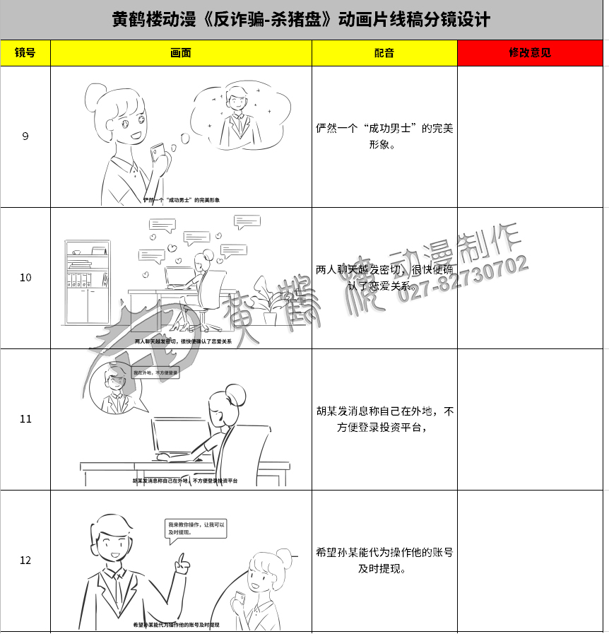 黄鹤楼动漫《反诈骗-杀猪盘》动画片线稿分镜设计9-12.jpg