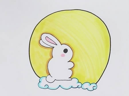 玉兔简笔画步骤彩色 玉兔怎么画漂亮又可爱