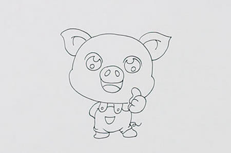 可爱卡通小猪简笔画怎么画