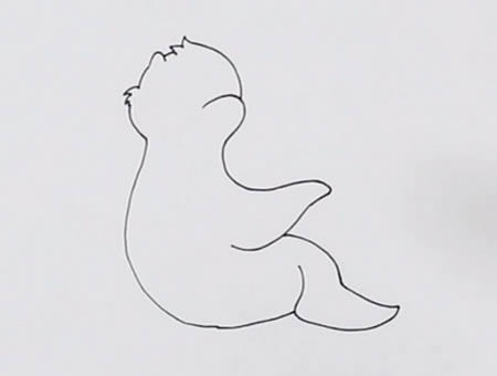 海狮的简笔画怎么画最简单的画法