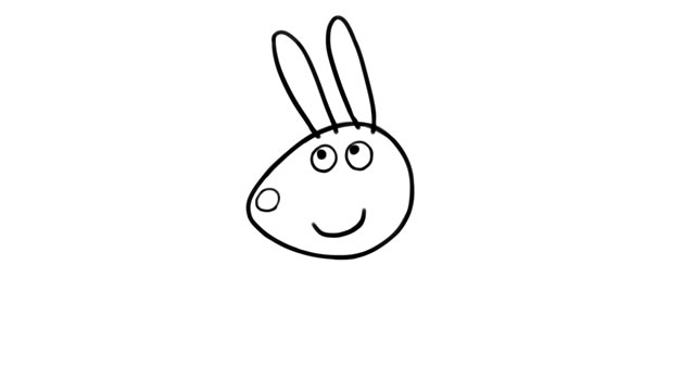 小兔贝瑞卡简笔画步骤图解教程