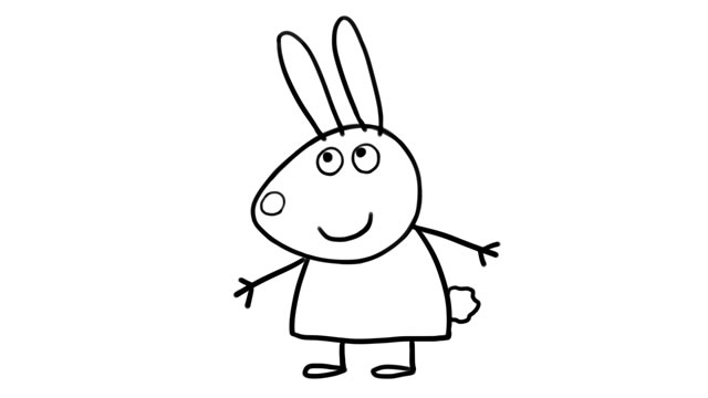 小兔贝瑞卡简笔画步骤图解教程