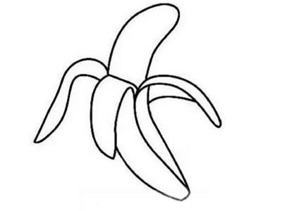剥开的香蕉怎么画_剥开的香蕉简笔画步骤图解