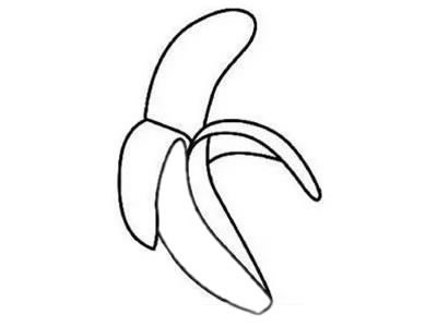 剥开的香蕉怎么画_剥开的香蕉简笔画步骤图解