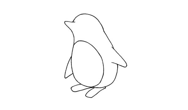 企鹅简笔画,儿童企鹅简笔画画法步骤图解