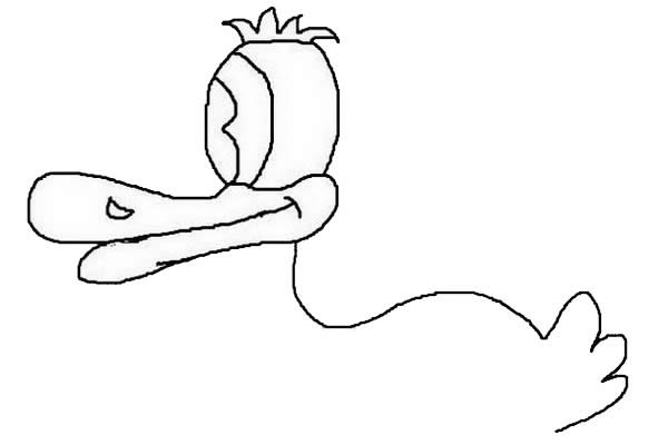 卡通鸭子简笔画简单画法步骤图