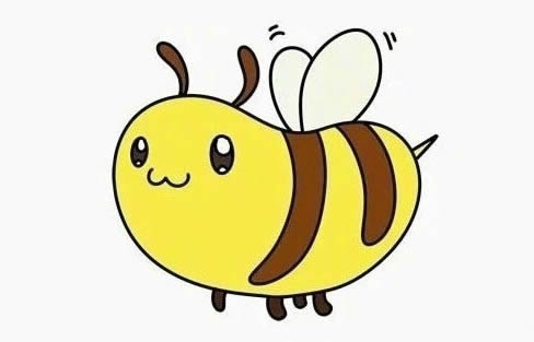 卡通蜜蜂简笔画彩色