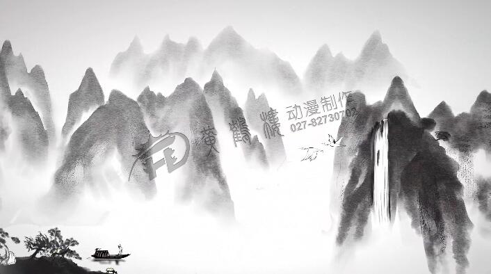 中国水墨动画风格《高山流水遇知音》故事动画片