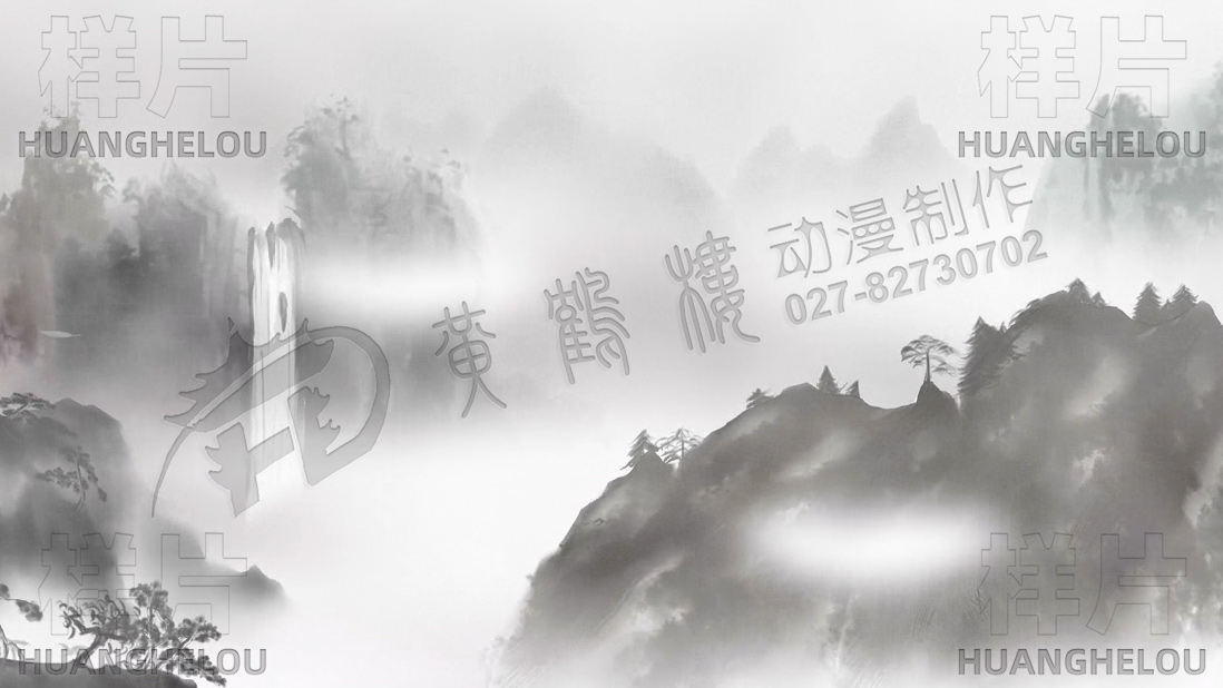 中国风水墨《高山流水觅知音01》动画故事的视频