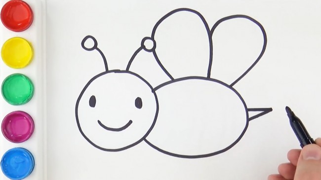 动漫手绘可爱小蜜蜂的画法步骤教程