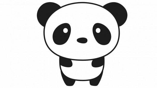 大熊猫简笔画的画法