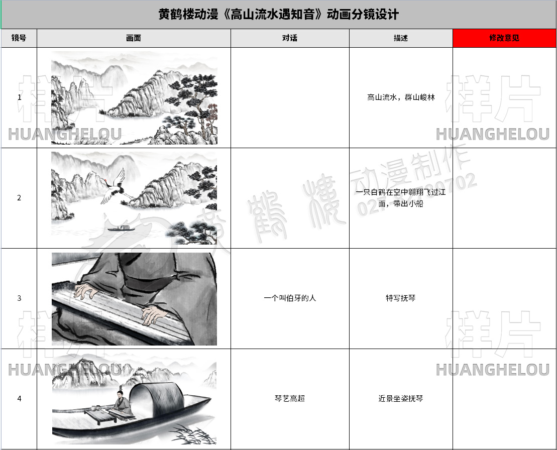 水墨动画广告分镜设计